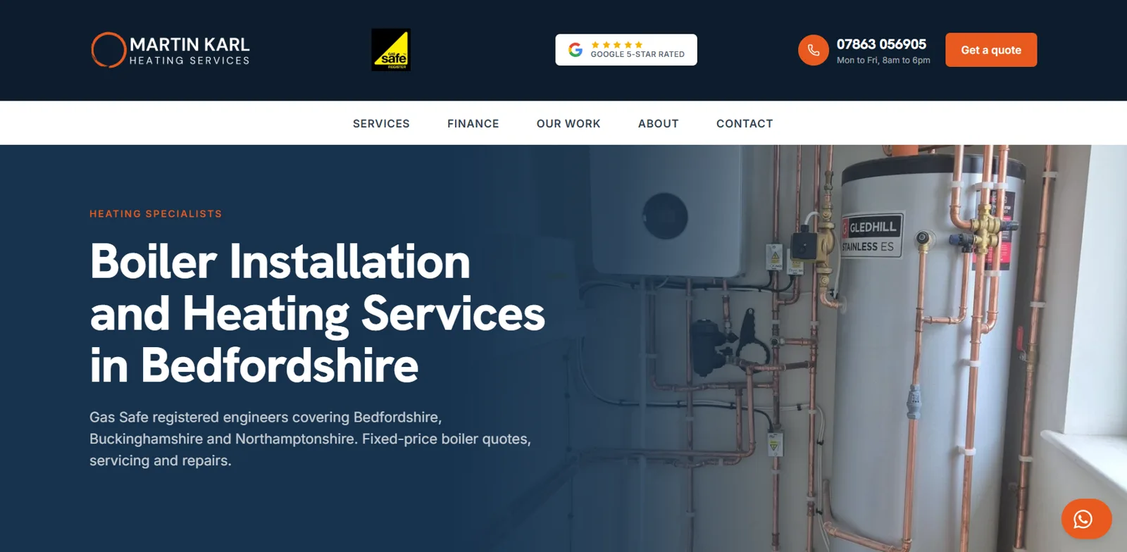Martin & Karl Heating website